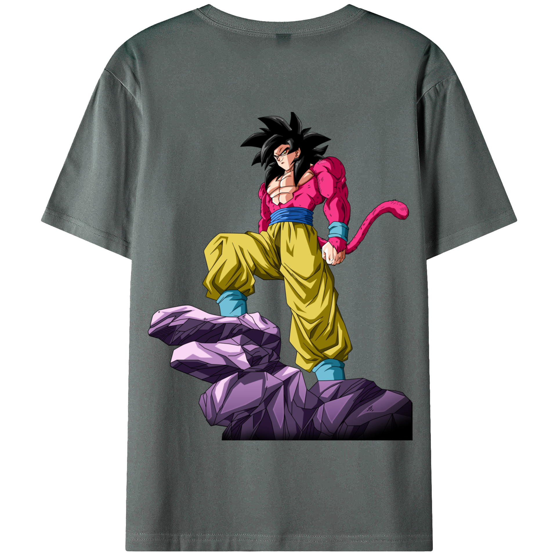 （画像用） ドラゴンボール 孫悟空（そん ごくう）Son Goku カカロット DRAGON BALL Kakarotto 綿100％半袖Tシャツ（背面プリント）